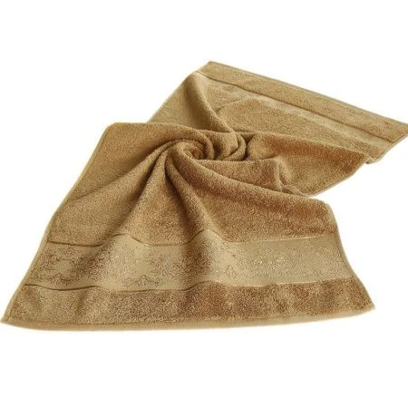 яяяПолотенце 70*140 бамбук Karna PANDORA-2 (Золотистый)