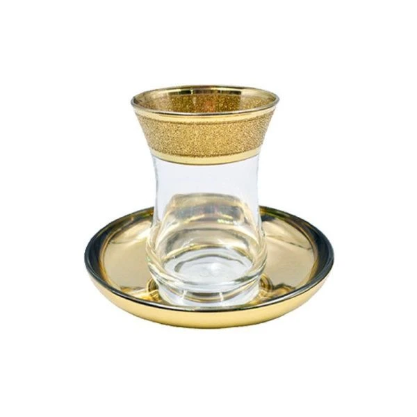 Чайный набор армуды 12пр стекло ЗОЛОТОЙ КАРАТ на 6 персон KAV23-251/AV-4201/S/J/12 (4)