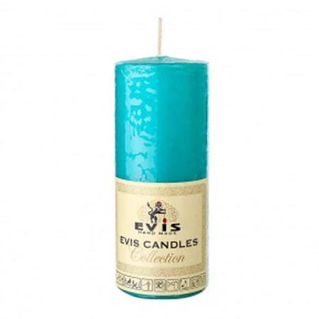 Свеча парафин цилиндрическая d5см h12см бирюза (12)