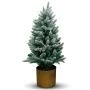 Елка искусственная 150см ЗАСНЕЖЕННАЯ в мет.кашпо 644 веток 6см pe JC-14509/YR2025B (1)