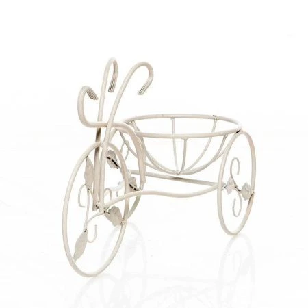 Подставка на 1 цветок 34*23*53см металл ВЕЛОСИПЕД белая 14-861 B