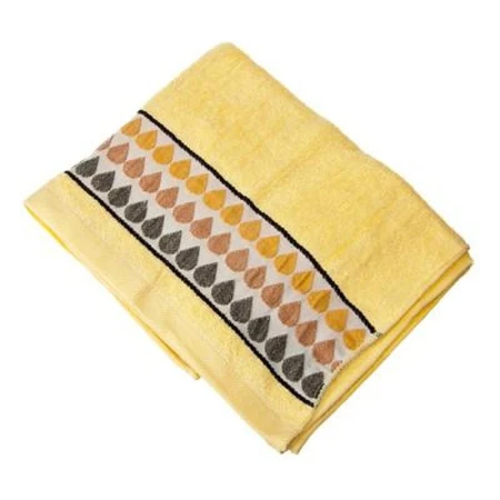 яяяПолотенце 50*90 банное хлопковое с бордюром Veneto жёлтое