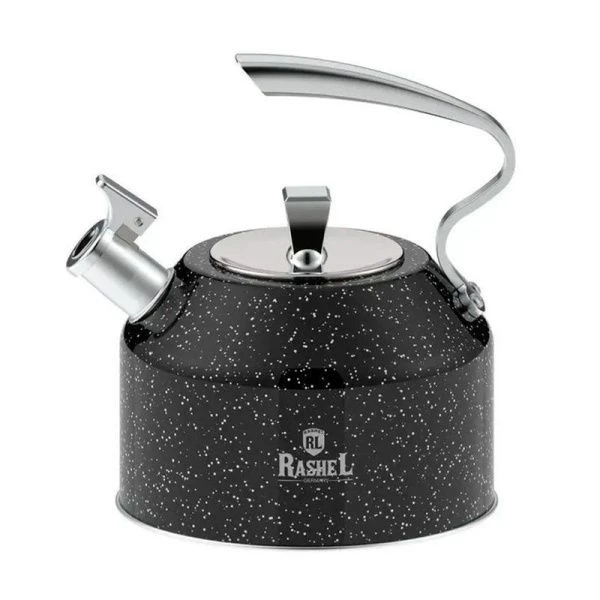 Чайник со свистком 3л нерж.сталь черный гранит индукция (12)