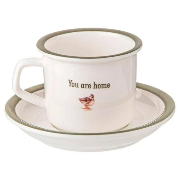 Чайный набор 2пр фарфор Family House на 1 персону 200мл (2/24)