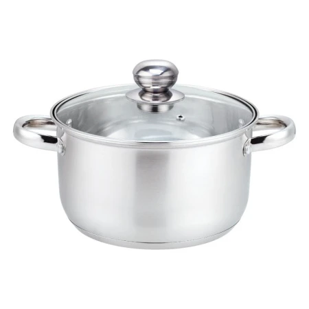 Кастрюля 4,8л нерж.сталь АДЕЛЬ со стекл.крышкой ТМ Appetite (1)