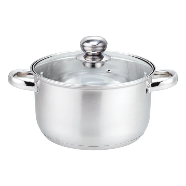 Кастрюля 4,8л нерж.сталь АДЕЛЬ со стекл.крышкой ТМ Appetite (1)