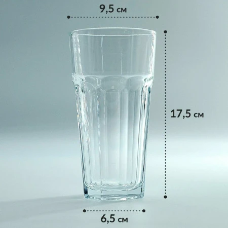 Стаканы набор 6шт 645мл стекло КАСАБЛАНКА 52719BТ (4)