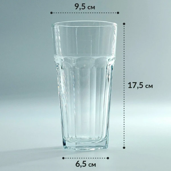Стаканы набор 6шт 645мл стекло КАСАБЛАНКА 52719BТ (4)