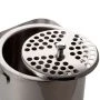 Ведерко для льда с крышкой 1,3л нерж.сталь щипцы, поддон с отверстиями, серебристый, арт. 7766 (12)