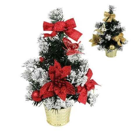 Елка искусственная 20см РОЖДЕСТВЕНСКИЙ ЦВЕТОК (5 цветов) JC-6267/SS702-20 (70)