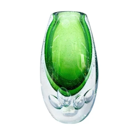 Ваза для цветов 30*16*10,5см стекло БАБЛ зеленая тяжелая JZ-2917/JC-15935 (4)