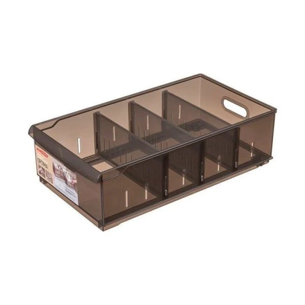 Контейнер универсальный 11,5л 242*450*129мм пластик ROLLY/OPTIMA коричневый на роликах (4)