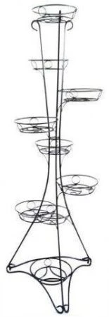 Стойка кованая на 9 цветков 172*60*61см металл КЛАССИКА черная 17-009 (1)