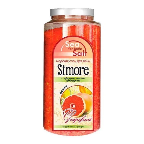 Соль для ванны SIMORE 910г с эфирным маслом ГРЕЙПФРУТА (12)