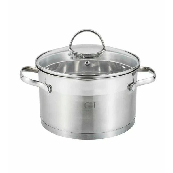 Кастрюля 2,9л нерж.сталь APOLO со стекл.крышкой 18см h10,5см GH-1833 (4)