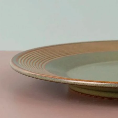 Тарелка мелкая 28см фарфор HELEZONE GREEN обеденная DMD081 (12) ВЫВОД