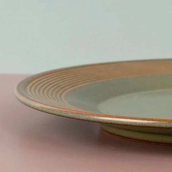 Тарелка мелкая 28см фарфор HELEZONE GREEN обеденная DMD081 (12) ВЫВОД