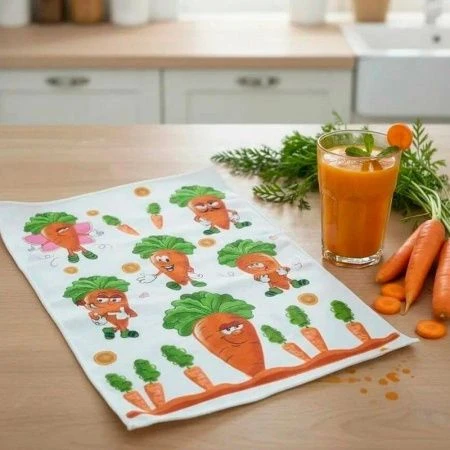 Салфетка кухонная микрофибра 34*48см Морковка 4213197-1