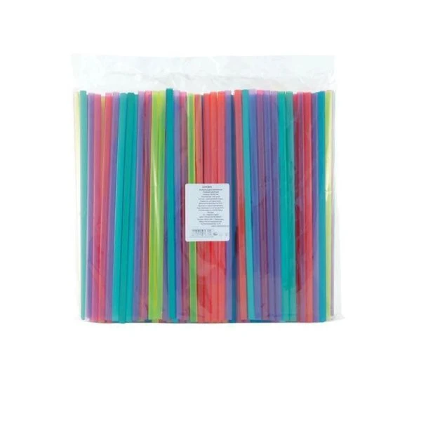 Трубочки для коктейля 250шт 8*240мм пластик прямые цветные AVIORA (24) Трубочки для коктейля 250шт 8*240мм пластик прямые цветные AVIORA (24)