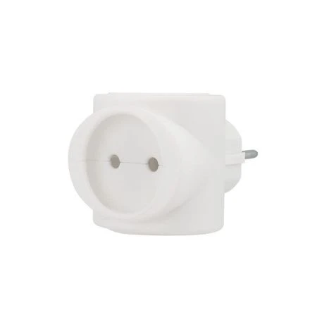 Разветвитель (тройник) пластик 220В- 6А белый REXANT 11-1064 (50)