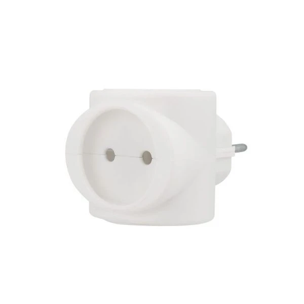 Разветвитель (тройник) пластик 220В- 6А белый REXANT 11-1064 (50)