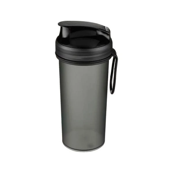 Стакан  для холодных напитков 400мл 79*72*168мм пластик с петлей черный (12)