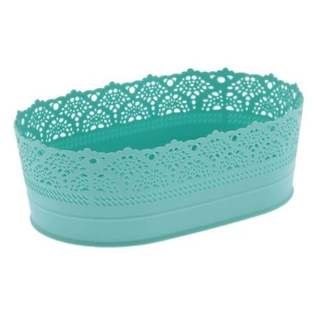 Сухарница 22см пластик АЖУР Аквамарин (12) ВЫВОД