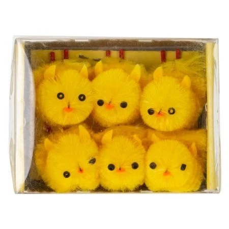 Набор пасхальный Цыпленок 6шт. 6*4,5*3,5см (240)