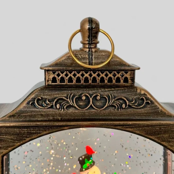 Фонарь новогодний музык. со снегом и водой 30*22*9см usb,от батареек (в комплект не входят)(8)JC-169