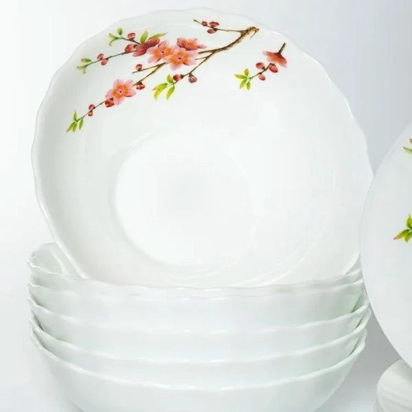 Столовый набор 19пр стеклокерамика САКУРА резной край (2)