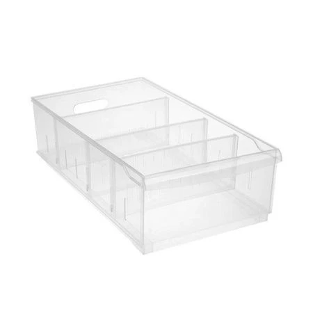 Контейнер универсальный 11,5л 24,2*45*12,9см пластик ROLLY прозрачный на роликах (4)