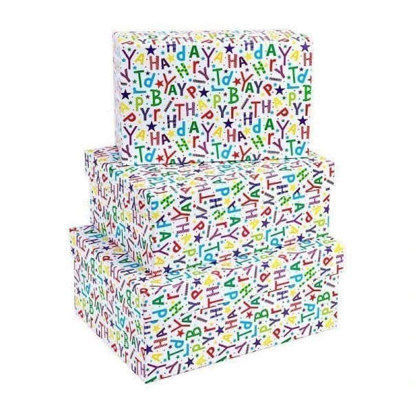 Набор коробок 3 в 1 Буквы (23 *16*9.5-19 *12 *6.5 см)