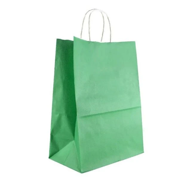Пакет бумажный с кручеными ручками 26*34*15смм зеленый (200) Пакет бумажный с кручеными ручками 26*34*15смм зеленый (200)