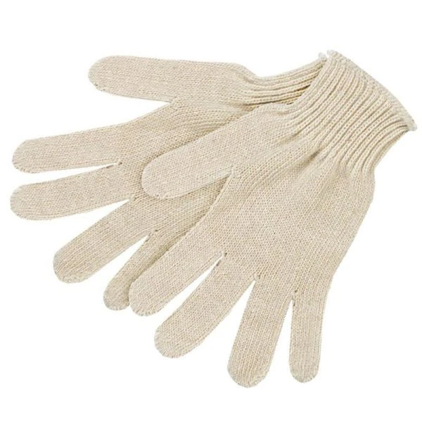 Перчатки рабочие х/б без напыления (4-х ниточные, 10кл.) Белые (300/500)