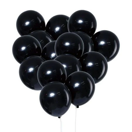 Шар воздушный латекс (набор 5шт) Пастель черные