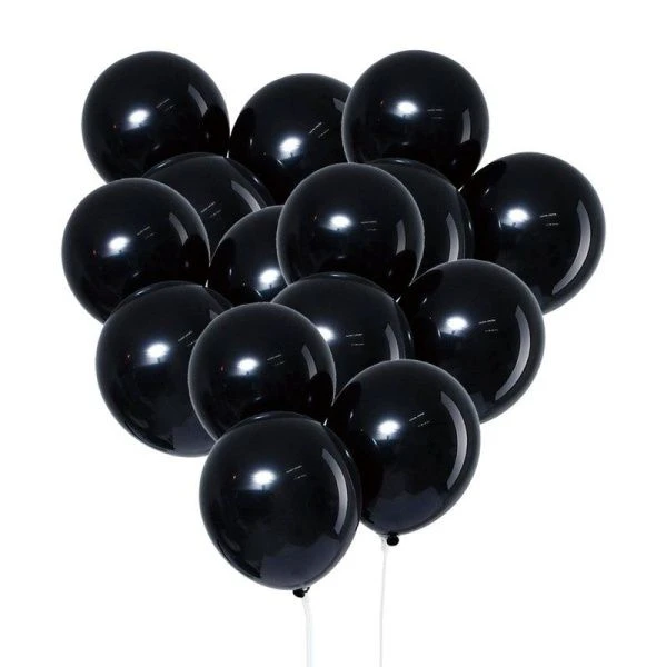 Шар воздушный латекс (набор 5шт) Пастель черные