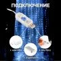 Гирлянда светодиодная Занавес Роса 2,8*3м USB, крючки, пульт, холодный белый свет