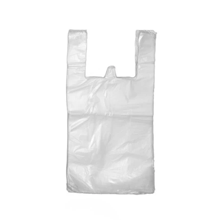 Пакет-майка полиэтилен 45*25*12см 10мкм белый/прозр. (5000/200)
