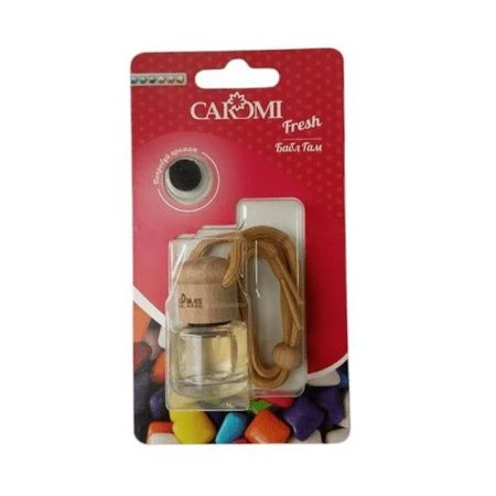 Ароматизатор подвесной CAROMI деревянный бочонок 6мл Fresh Бубль Гум CF0104