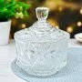 Сахарница 13*16см стекло с крышкой (24)