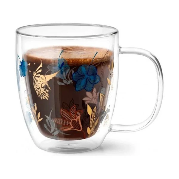 Кружка 450мл стекло Colibri  с двойными стенками CLB-450 (120)