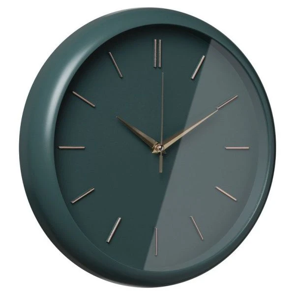 Часы настенные 30см пластик РУБИН Классика малахит (10)