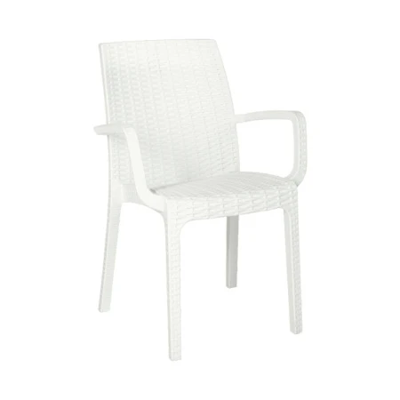 Стул 54*57,8*85,5см пластик Rattan Ola dom белый нагрузка до 150кг (1)