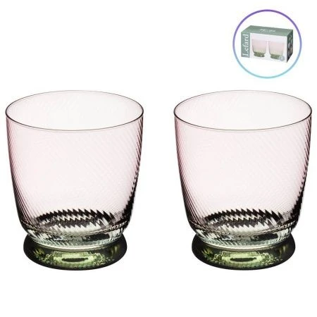 Стаканы набор 2шт 360мл стекло Twist & Shine зеленый (20)
