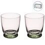 Стаканы набор 2шт 360мл стекло Twist & Shine зеленый (20)