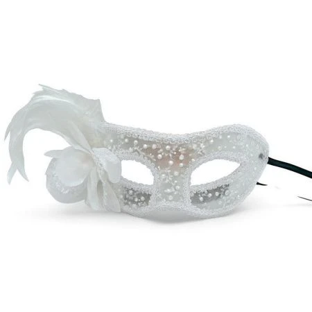 Маска карнавальная 25*9см пластик белая ZR6-3074/JC-16948 (720)