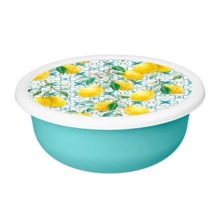 Миска 1,2л пластик Modena СИЦИЛИЙСКИЙ ЛИМОН с крышкой зеленый (18) 223164018/05