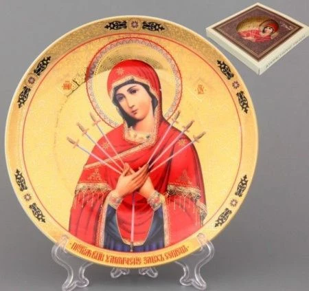 яяяТарелка декоративная 18см СЕМИСТРЕЛЬНАЯ (36)