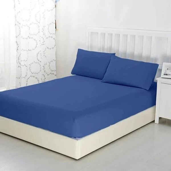 Простыня на резинке 2сп трикотаж Индиго 180*200*20