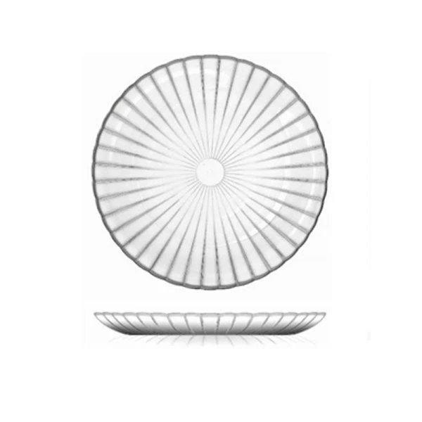 Тарелка мелкая 25см стекло МАГИЯ обеденная (24)